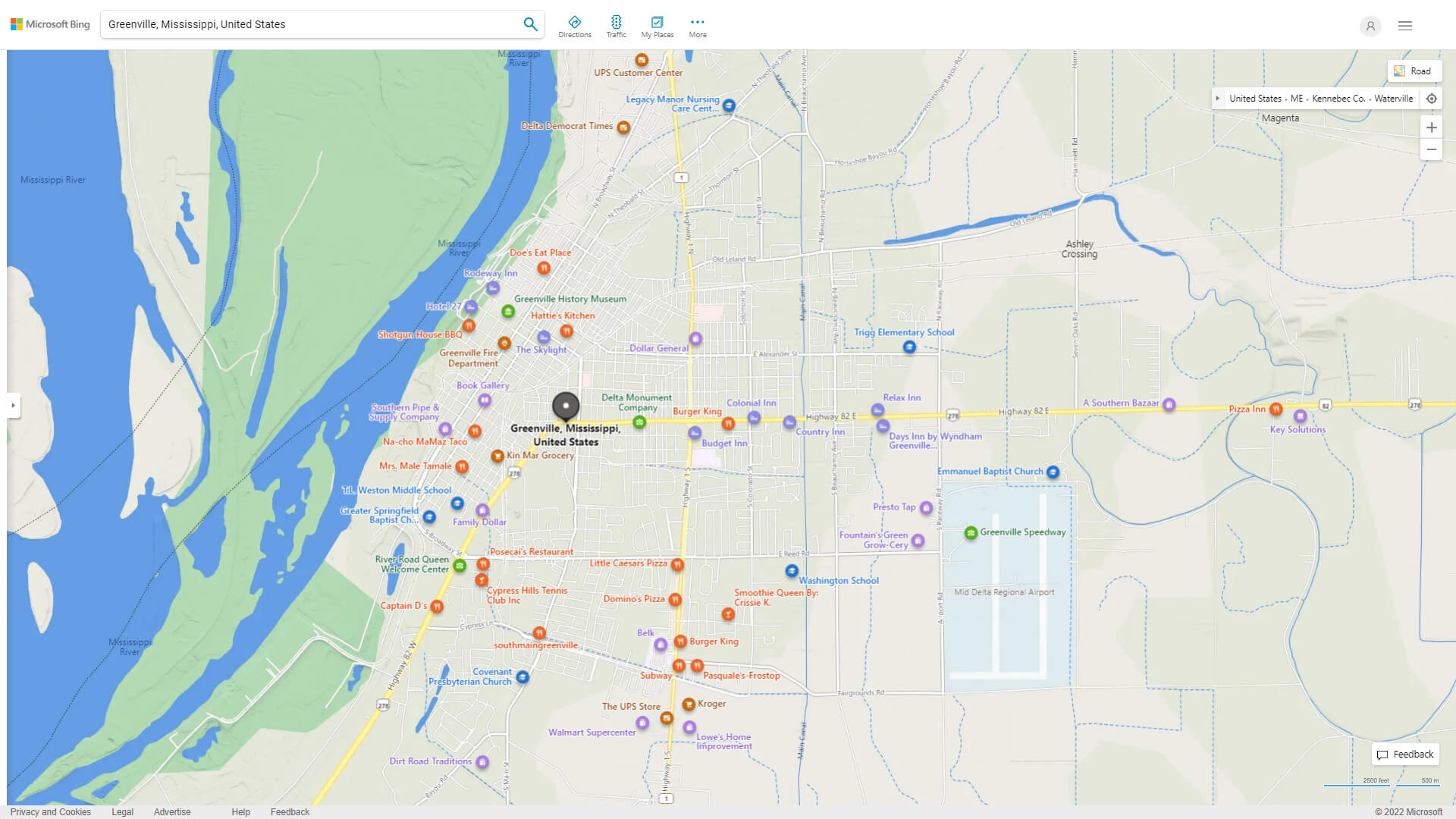 Greenville Detailed Map